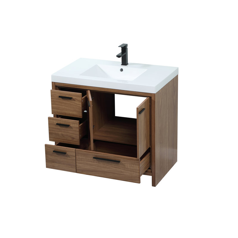 Zipcode Design™ Albers 36'' Single Bathroom Vanity with Resin Top